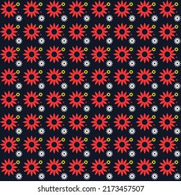 Patrón Floral Abstracto Geométrico Sin Marea. Ilustración vectorial