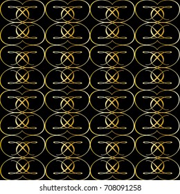 geometric seamless abstract floral pattern, imitating the color of gold, For art design 