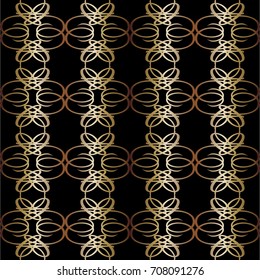 geometric seamless abstract floral pattern, imitating the color of gold, For art design 