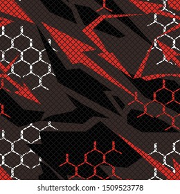 
Geometric seamless abstract pattern. Racing background. Camo. Vinyl and decal printing.