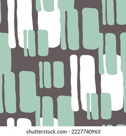 Geometric seamless abstract vector pattern with repeating rectangles and squares. Colourful composition style design for print, backdrop, background, textile, fabric products, wrapping and wall paper.