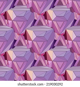Geometric seamless background. Abstract 3D polygonal pattern.