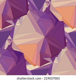 Geometric seamless background. Abstract 3D polygonal pattern.