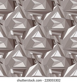 Geometric seamless background. Abstract 3D polygonal pattern.