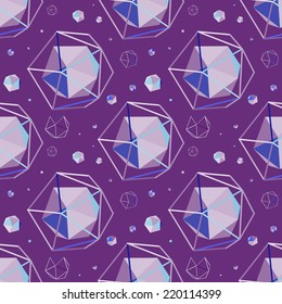 Geometric seamless background. Abstract 3D polygonal pattern.