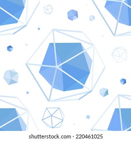 Geometric seamless background. Abstract 3D polygonal pattern.