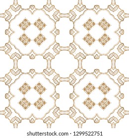 Geometric seamless background of abstract flowers. Triangle pattern, repeating floral print. Botanic texture for web page background, fabric, wallpaper, scrapbook, clothing, cover, and more.