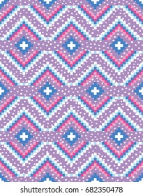 Geometric seamless background in aztec style. Vector illustration.