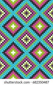 Geometric seamless background in aztec style. Vector illustration.