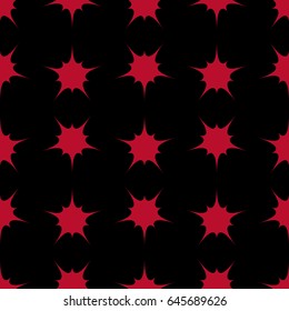 Geometric seamless background. Black background with red splash