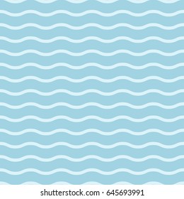 Geometric seamless background. Blue and white wallpaper with wave elements