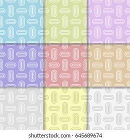 Geometric seamless background. Colored collection