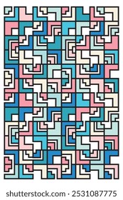 Geometrische nahtlose Hintergrund Cover Design Bauhaus Muster.