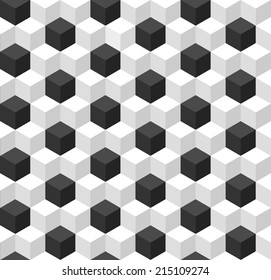 Geometric seamless background with cubes. Vector illustration