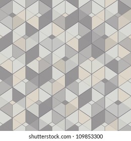 geometric seamless background  mosaic endless pattern  Cube wallpaper