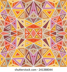 Geometric seamless background. Mosaic, hand-drawn pattern, line artwork. Can be used for card design, wallpaper, pattern fills, web page background, surface textures