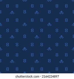 Geometric Seamless background. No. 8, Lucky number Pattern design. Blue color embroidered texture ideal for men shirt, male fashion, kid fashion, bag, Wallpaper, backdrop.