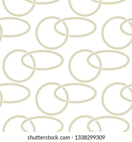 Geometric seamless background. Olive green round pattern on white background