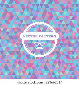Geometric seamless background with triangles. Beautiful vector pattern.