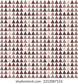 Geometric seamless background of triangles in brown spectrum, wallpaper, wrapping, trendy texture.