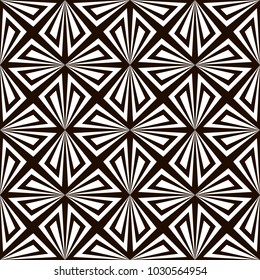 Geometric seamless background of triangles. Light, laced, dynamic. White and black.
