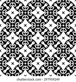 Geometric seamless black and white background