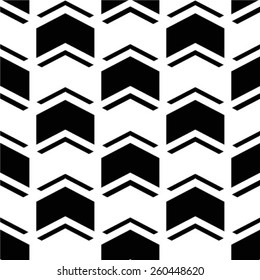 Geometric seamless black and white chevron