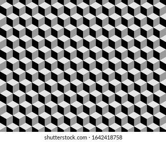 geometric seamless black white pattern