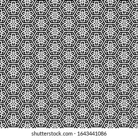 geometric seamless black white pattern