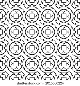 geometric seamless black and white pattern.ornamental motif