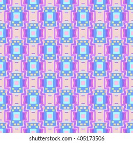 Geometric Seamless  blue pink rectangle  Pattern