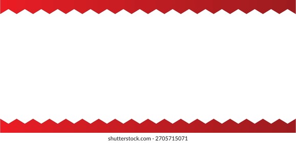 Geometric Seamless Borders in Red Colors. Decoration Elements Abstract Patterns
