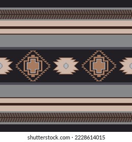 Geometric seamless brown gray black ethnic pattern clothing, accessories, carpet, wallpaper.