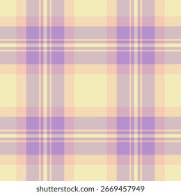 Geometrische, nahtlose Prüftextur, konzeptioneller, karierter Hintergrund-Vektor. Schneider Tartan Stoff Textilmuster in hellen und Weizen Farben Palette.