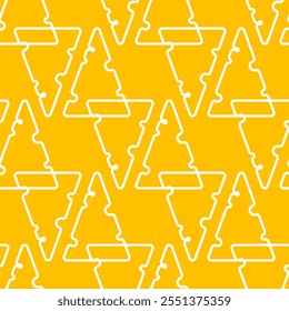 Geometric seamless cheese pattern with triangle pieces of cheese in lines