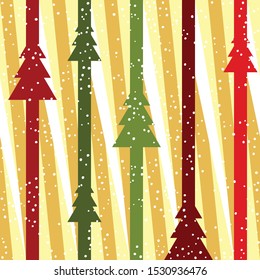 Geometric Seamless Christmas pattern. Background of colored stripes. Vector Background for fabric, textile, wallpaper, posters, gift wrapping and paper, napkins. 