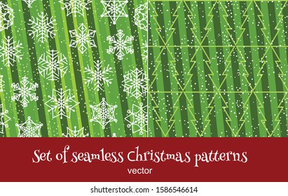 Geometric Seamless Christmas pattern. Background of colored stripes. Vector background for fabric, textile, wallpaper, posters, gift wrapping paper, napkins, tablecloth. Print for kids, baby, children