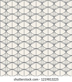 Geometric seamless classic pattern with refined lines. Monochrome vector background for wallpaper, wrapping, textile and other things