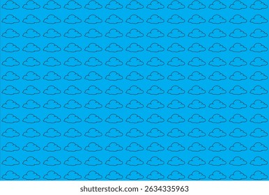 Geometric Seamless Cloud  Pattern background. Abstract
Blue color Background design. Vector Illustration