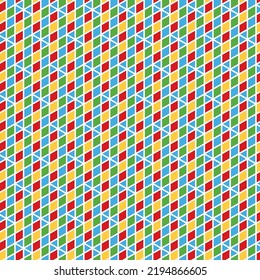 Geometric seamless colorful vector pattern, Polygonal vector pattern, triangle, colorful seamless