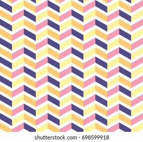 Geometric Seamless Colorful Zipzag Vector Background Pattern for Scrapbook, Poster, Flyer, Greeting Card, Wrapping Paper.