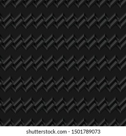 Geometric Seamless Design Cover Consisting of Isolated Elements. Future and Trendy Cover of Geometric Seamless Design. Fine Ornament with Black Elements