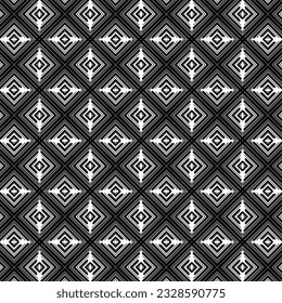 Geometric seamless ethnic background collection in in black color dominant 

