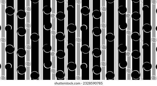 Geometric seamless ethnic background collection in in black color dominant 
