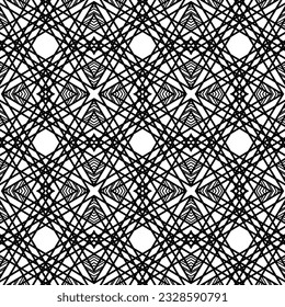 Colección de fondo étnico sin costuras geométricas en color negro dominante 
