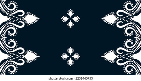 Geometric Seamless Ethnic Pattern in black and white color.design for background. Aztec Pattern illustration template element EP.37.background color can be changedDesign carpets, wallpapers, clothing
