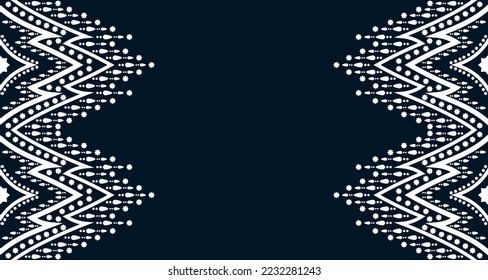 Geometric Seamless Ethnic Pattern in black and white color.design for background. Aztec Pattern illustration template element EP.44.background color can be changedDesign carpets, wallpapers, clothing