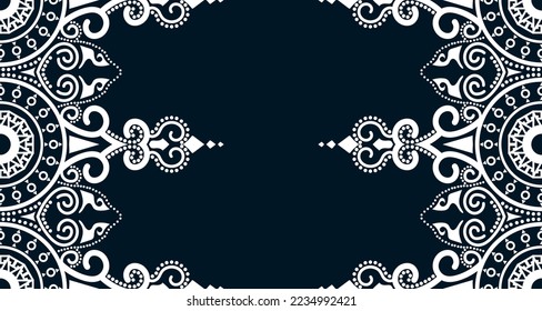 Geometric Seamless Ethnic Pattern in black and white color.design for background. Aztec Pattern illustration template element EP.59.background color can be changedDesign carpets, wallpapers, clothing