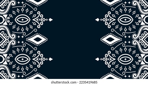 Patrón étnico sin foco geométrico en color blanco y negro.diseño para el fondo. Se puede cambiar el color de fondo del elemento de plantilla de ilustración de patrón azteca EP.60.alfombras de diseño, tapicería, ropa
