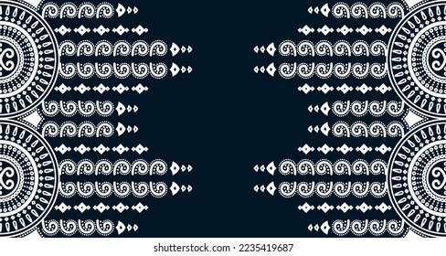 Geometric Seamless Ethnic Pattern in black and white color.design for background. Aztec Pattern illustration template element EP.62.background color can be changedDesign carpets, wallpapers, clothing